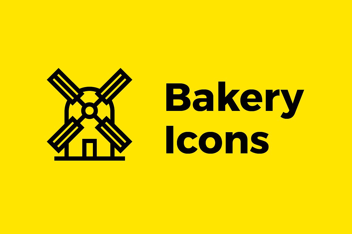 Modern bakery icons pack