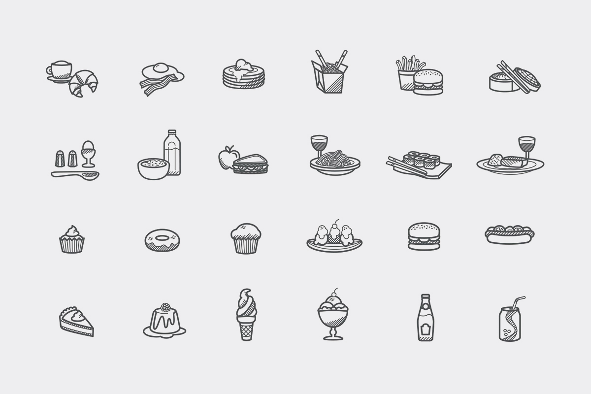 Free beautiful food icons
