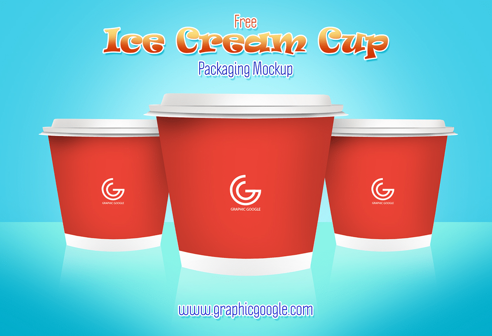 Free ice cream cup mockup template
