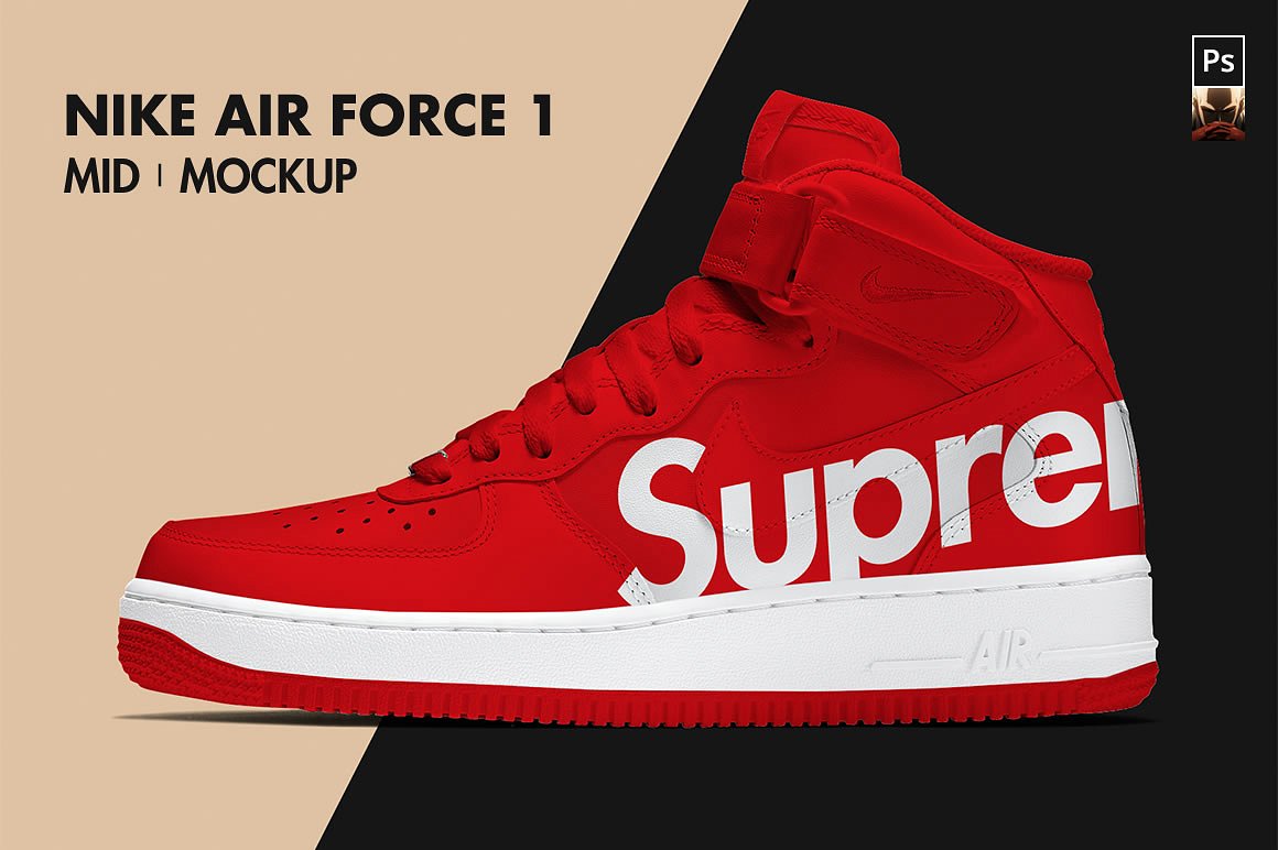 NIKE AIR FORCE 1 Mid Mockup