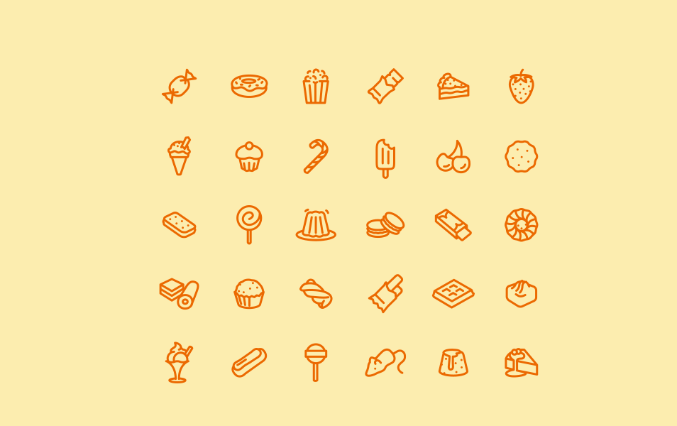 Free sweet icon set