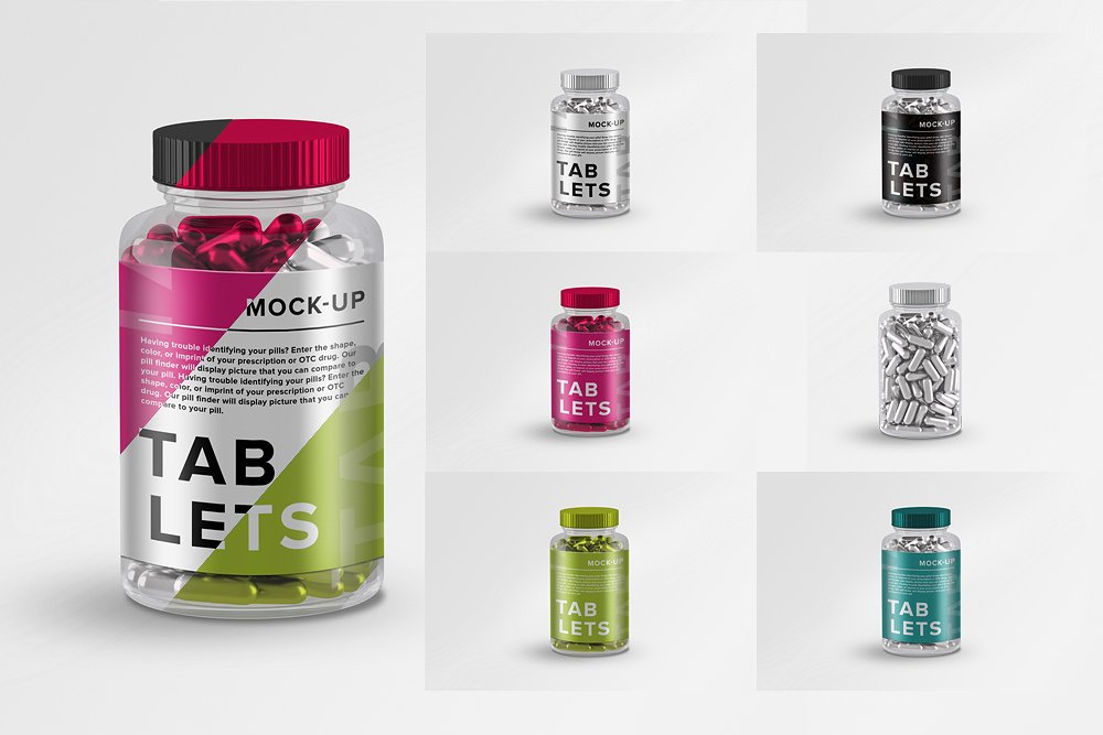 30 Pills Vitamins Bottle Packaging Psd Mockup Templates Decolore Net