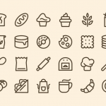 banery and coffee shop icons cover