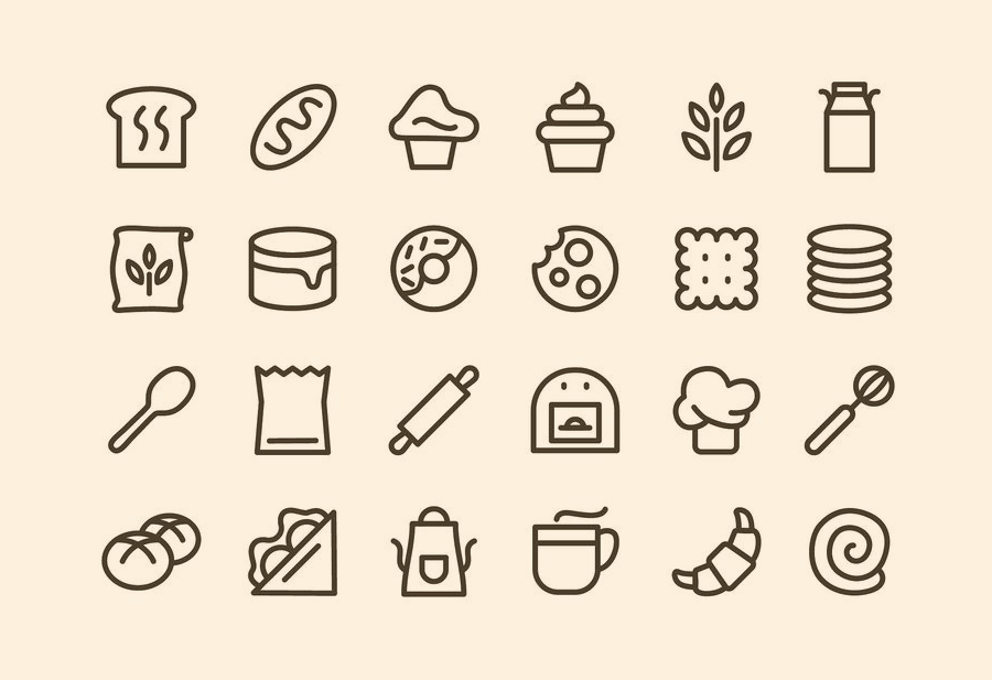 banery and coffee shop icons cover