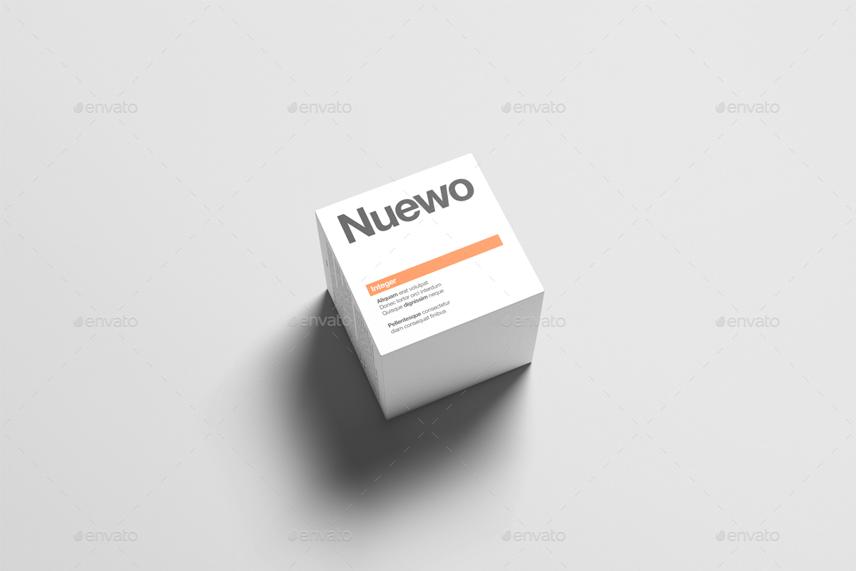 Square minimalist medicine packaging mockup