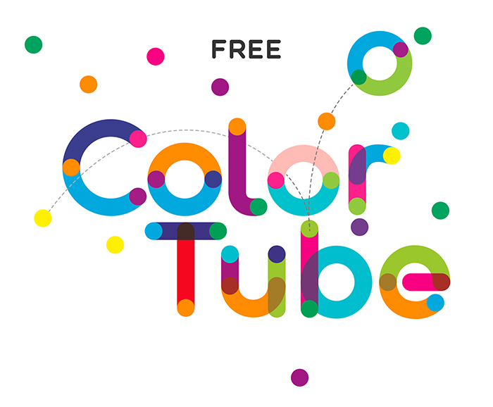 A free colorful dotted font