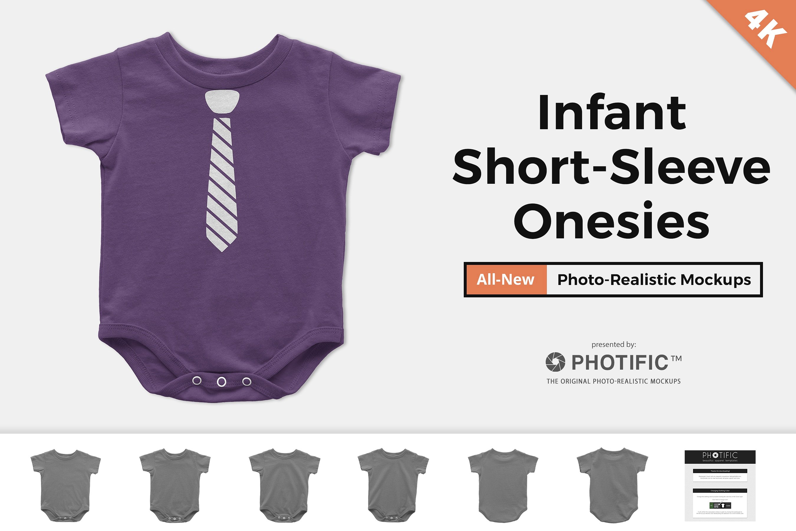 A short-sleeve onesies mockup