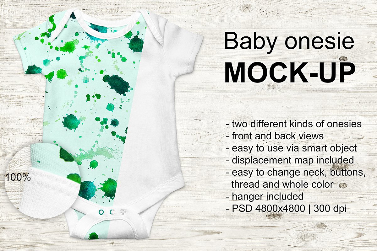 Baby onesie mock-up