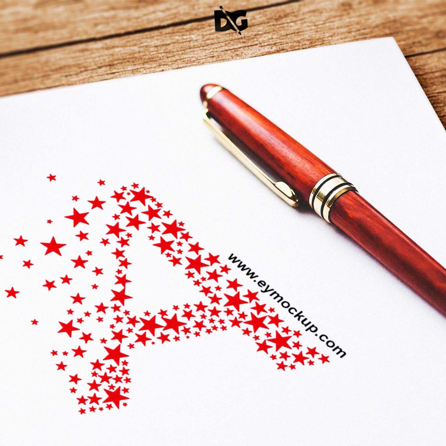 Free logo and pen mockup template