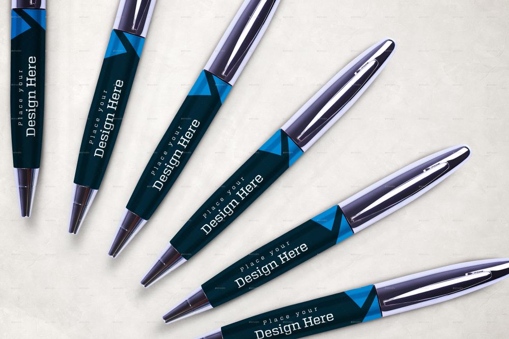 Pens set mockup templates