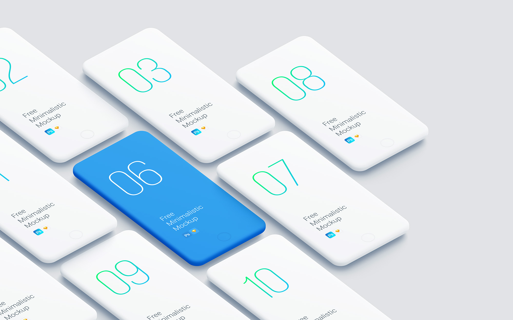 A free minimalist phone mockup