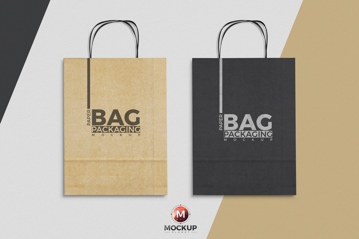 A free paper bag mockup template