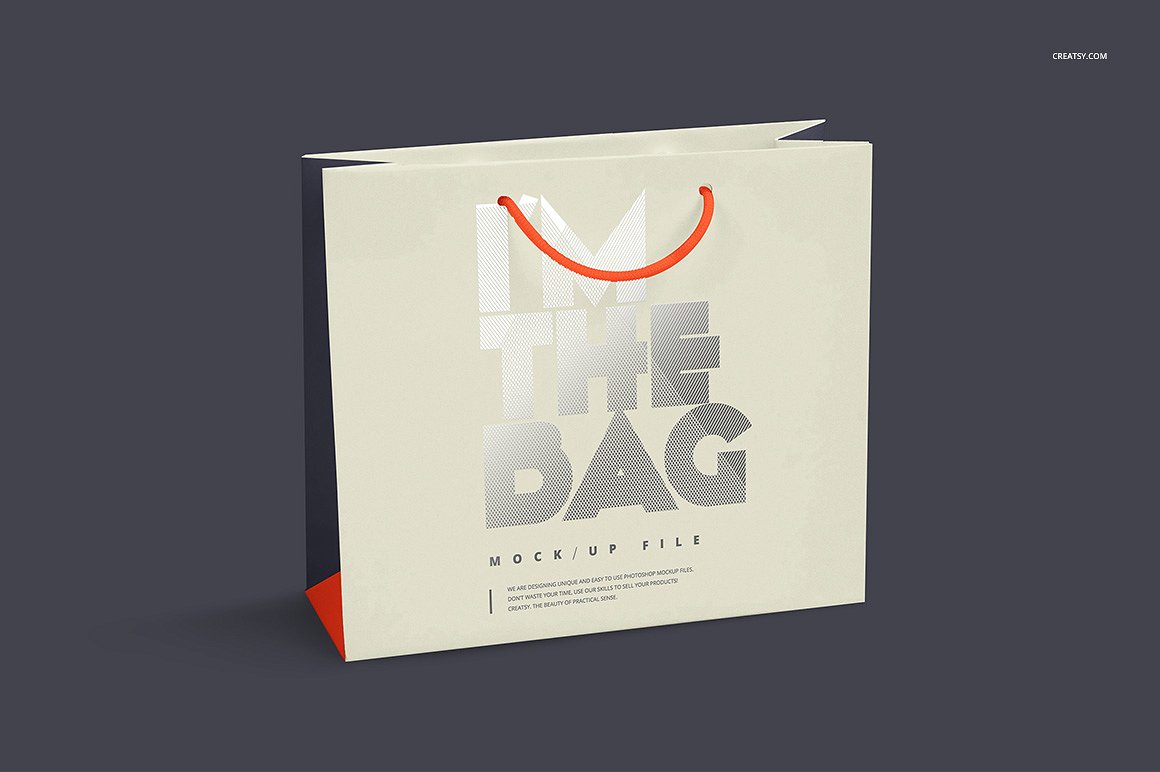 A paper bag in 4 sizes mockup templates