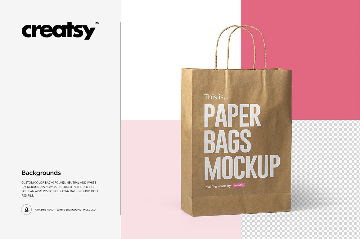 A paper bag mockup templates