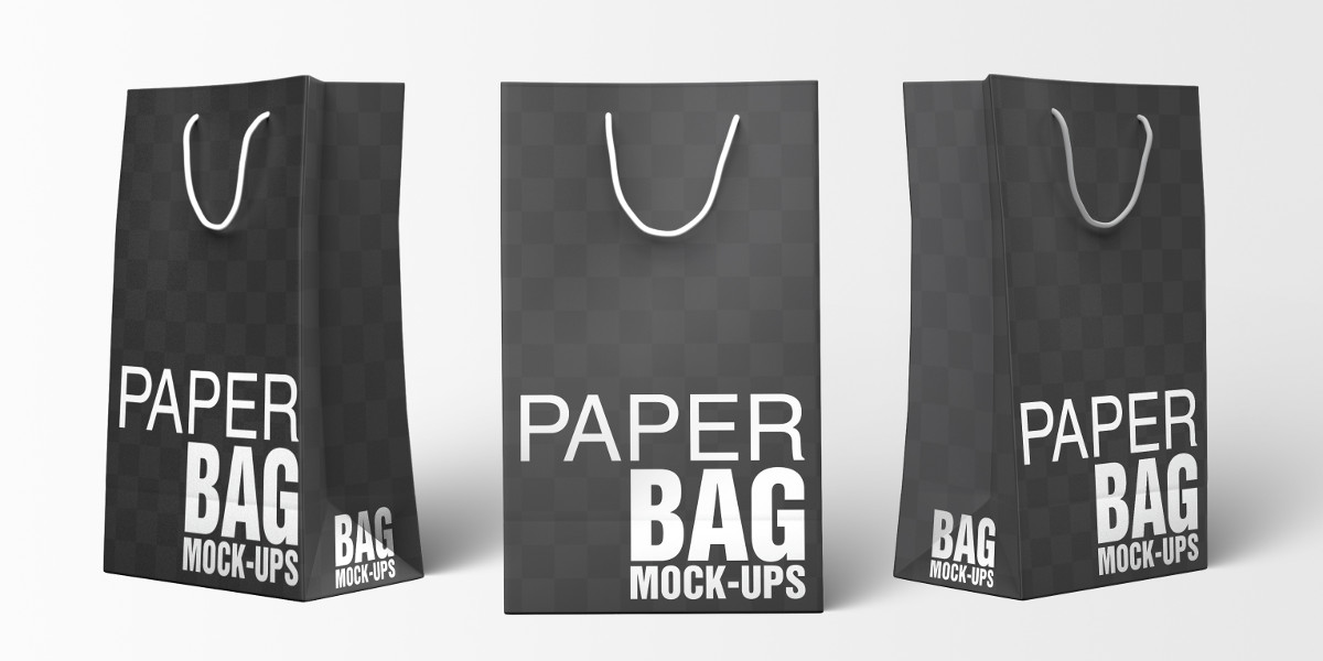 A paper bag mockup bundle