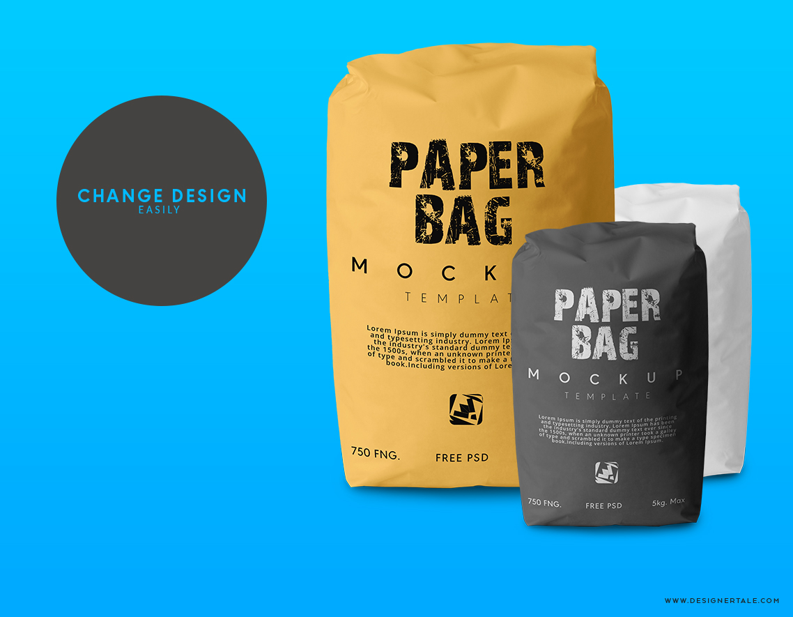 A free paper bag mockup template