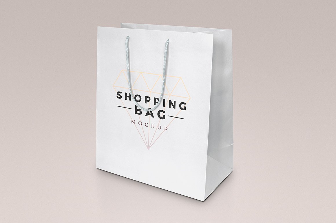 A shopping bag mockup template