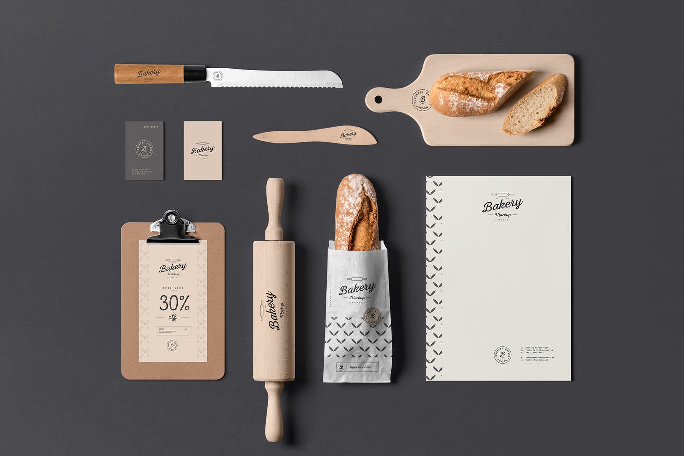 Download Bakery Branding Mock Up Decolore Net