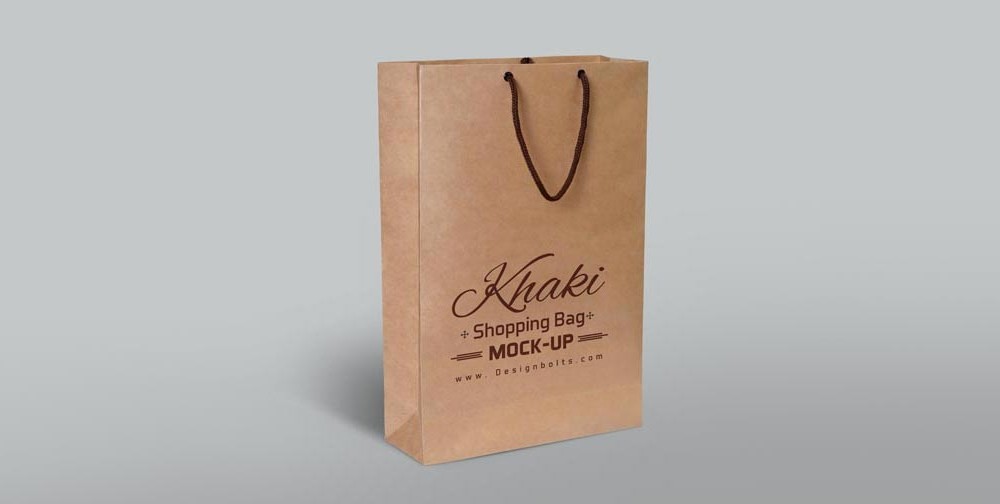 Free brown paper bag mockup template