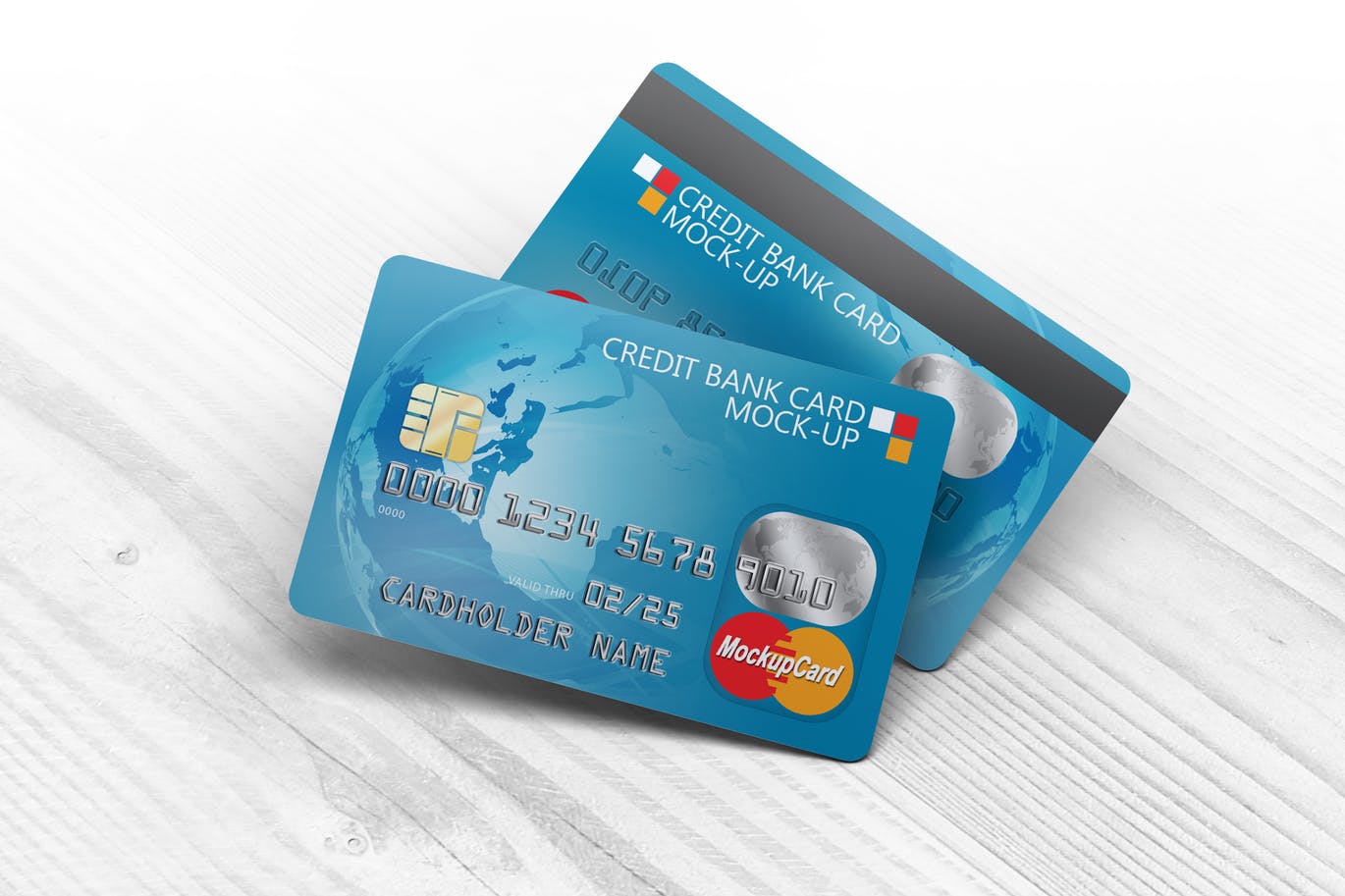 Two side credit card mockups