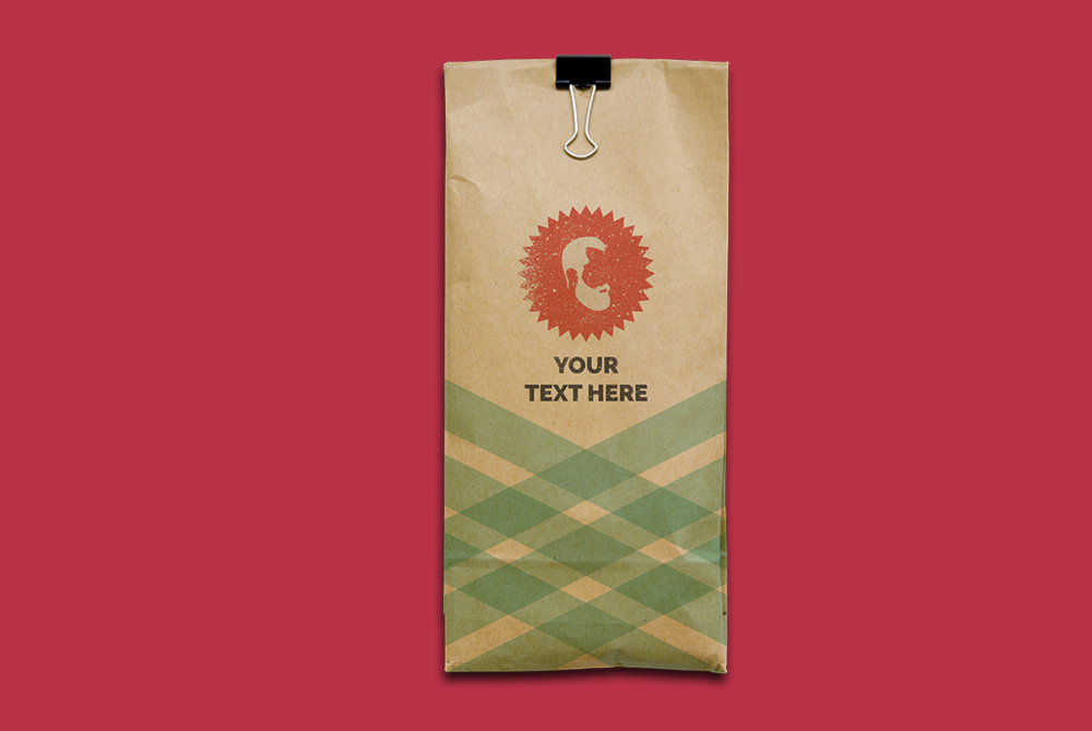 A free kraft paper bag mockup template