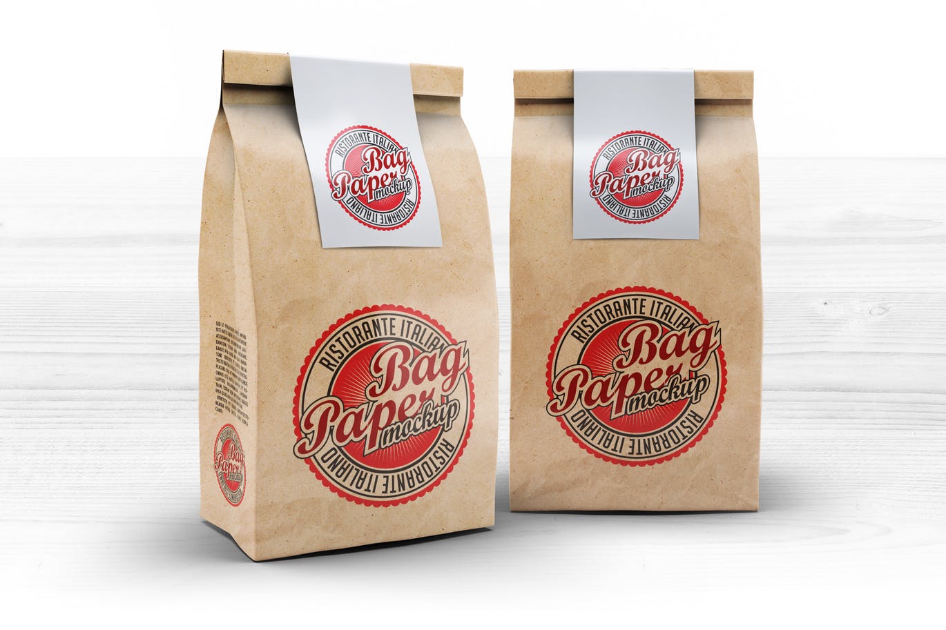 A paper bag mockup template