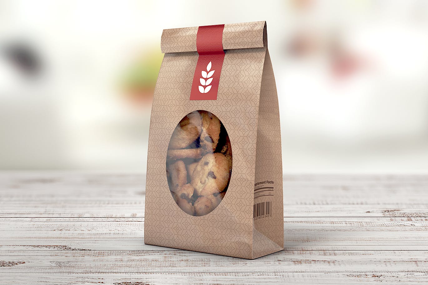 A paper bag mockup template