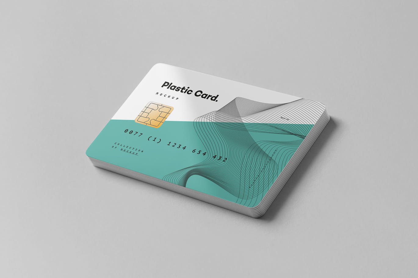 A modern plastic card mockup template