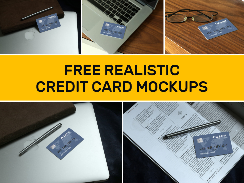 A realistic credit card mockup template