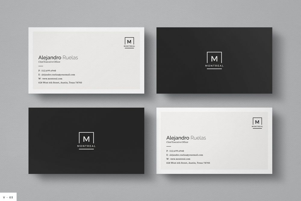 Minimalist business card template