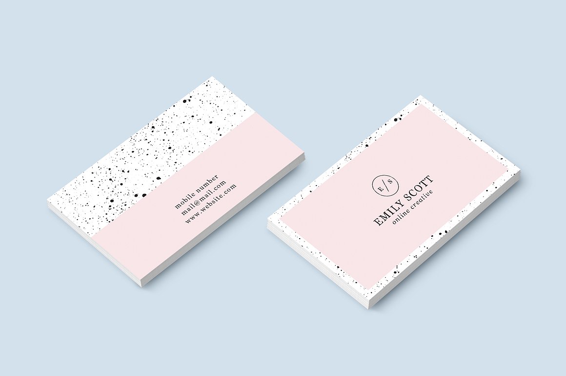 Creative dots business card template