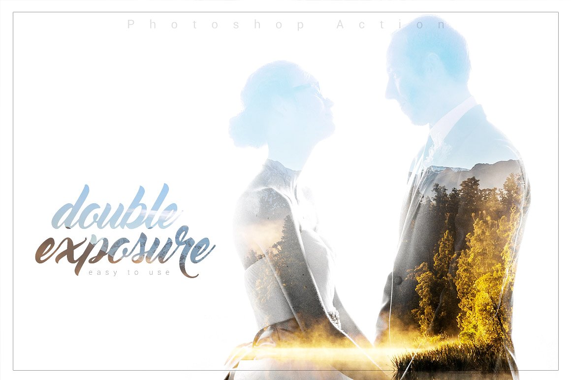 A double exposure photoshop effects
