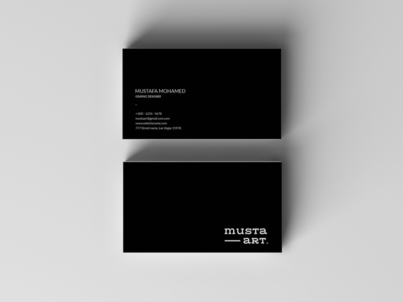 Free black business card