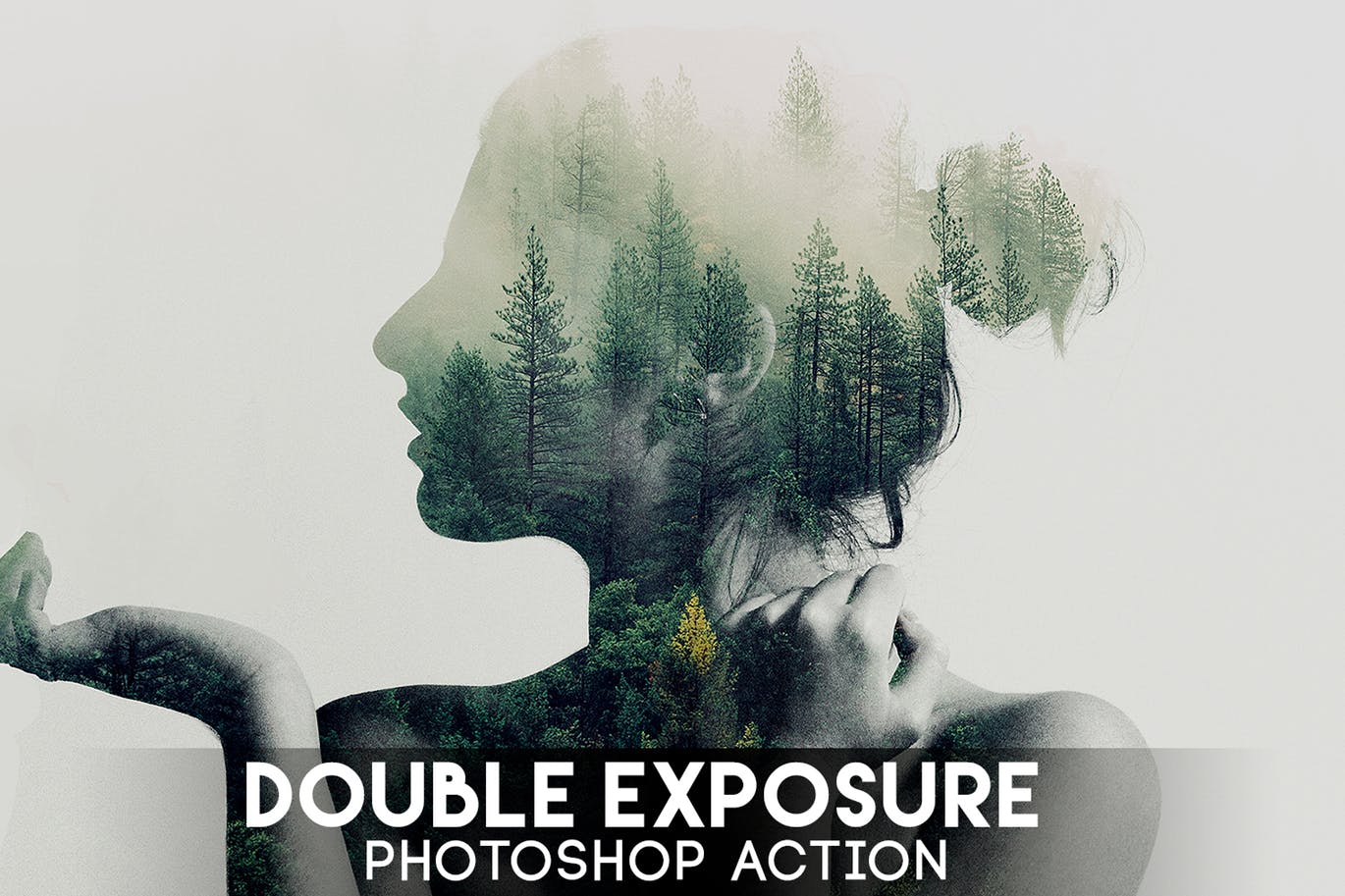 A double exposure photoshop effects