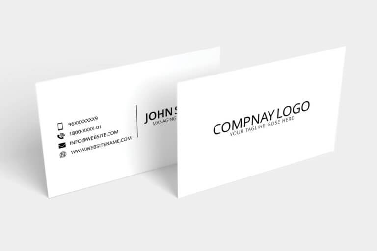 Free modern white business card