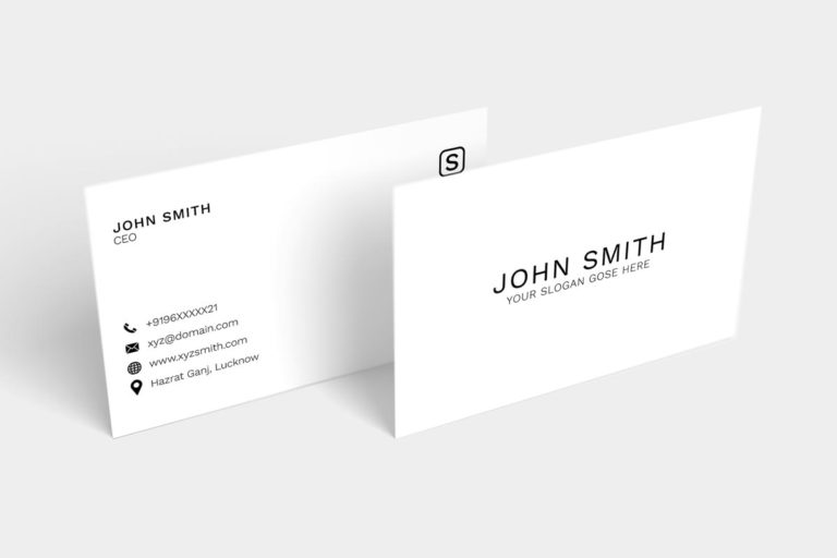 Free simple white business card