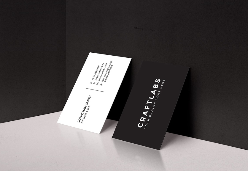 Minimalist business cards cover