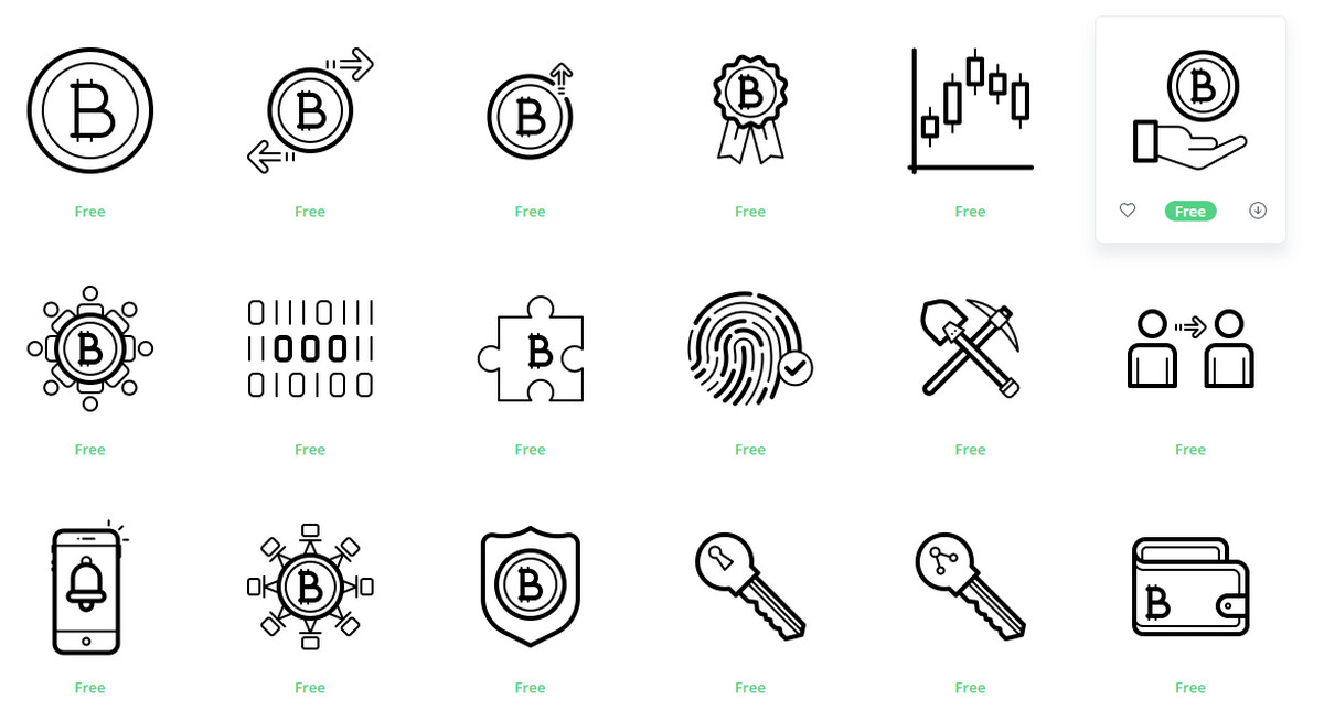 A free bitcoin icons