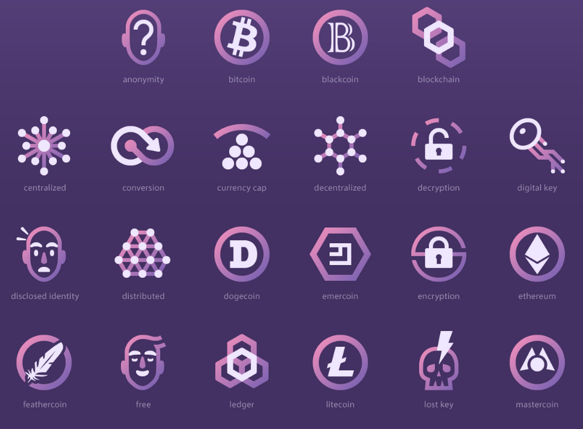 A free cryptocurrencies icon pack