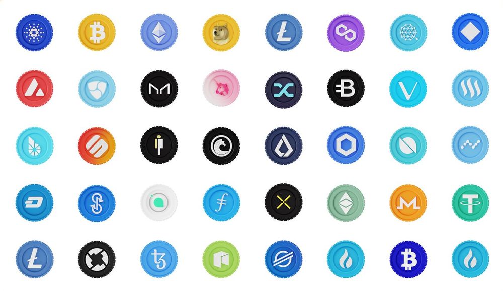 A free 3d cryptocurrency icons