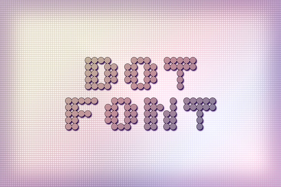 A retro dotted font