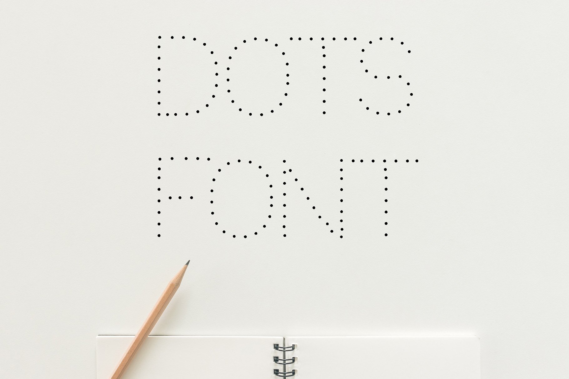A dotted display typeface