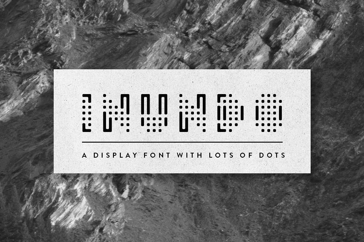 A display font with lots of dots