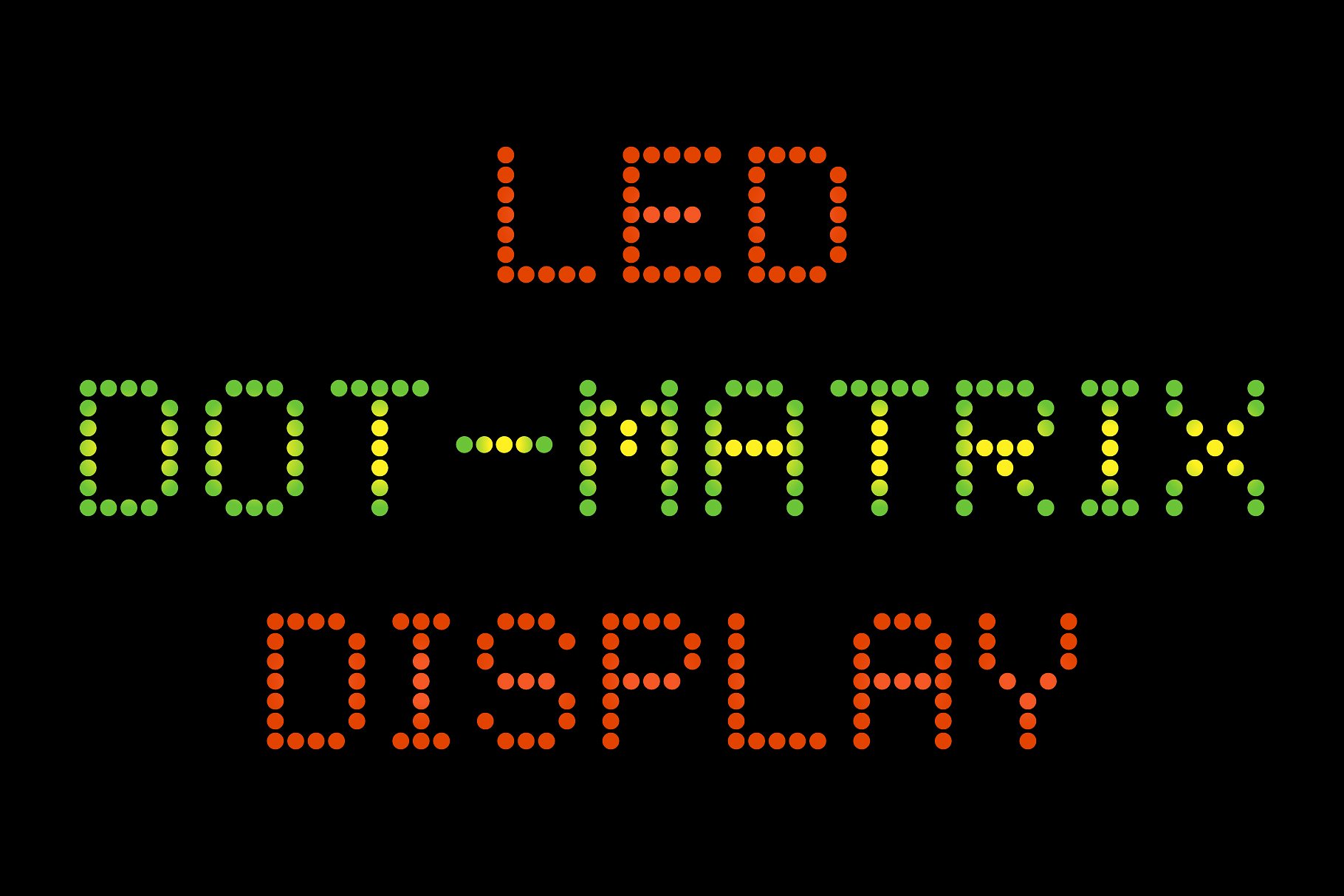 A dot matrix display font