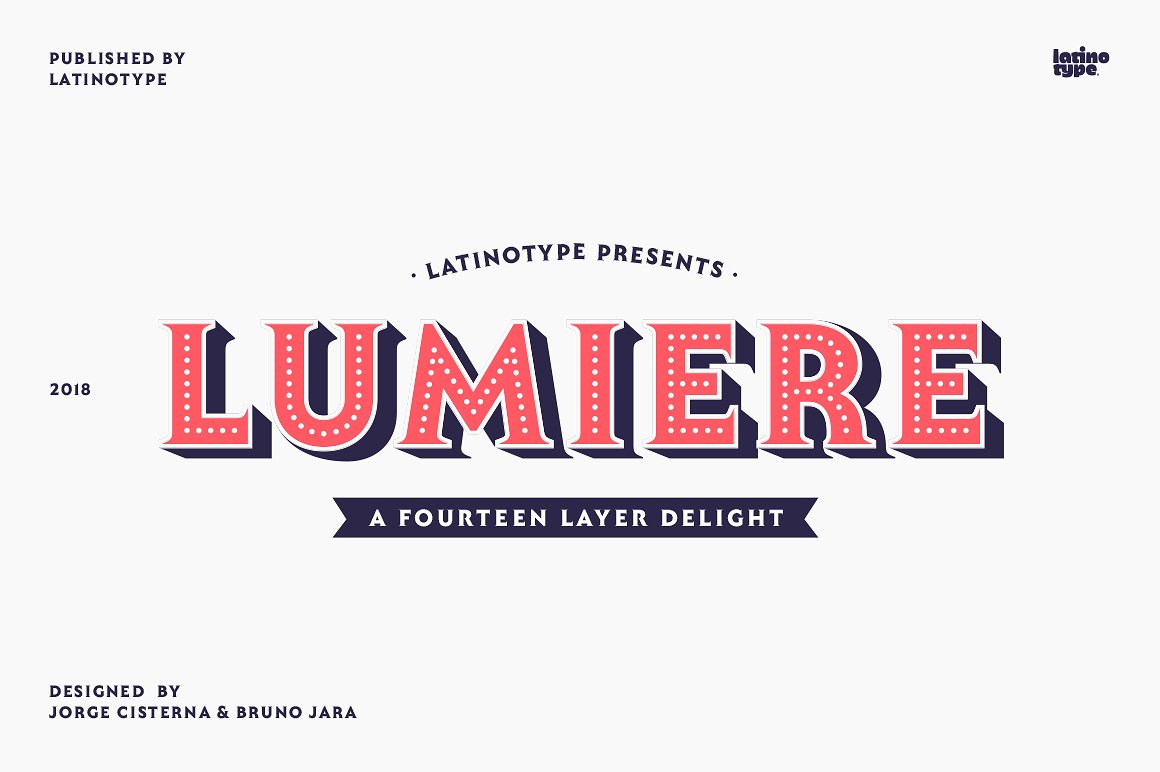 A vintage 3d dotted typeface