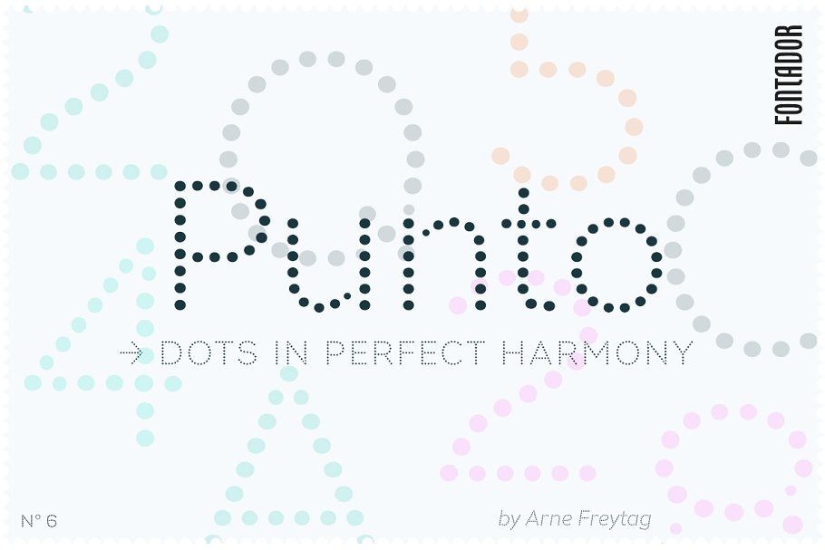 A creative dotted font