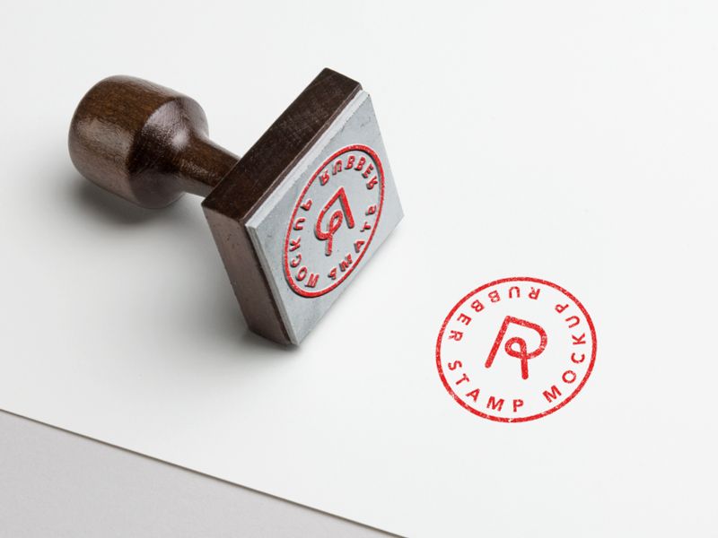 A free rubber stamp mockup template