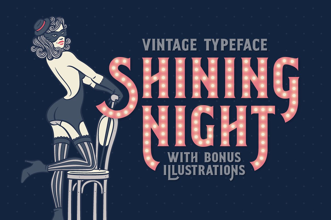 A vintage shining night font