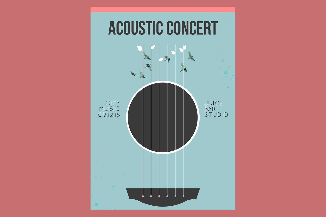 Acoustic concert flyer template