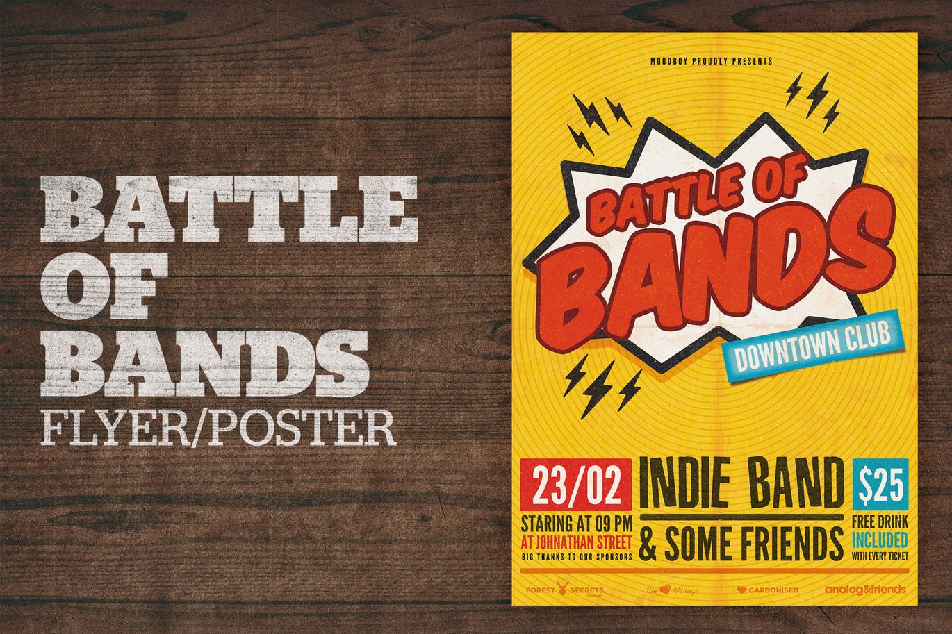 A battle of bands poster template